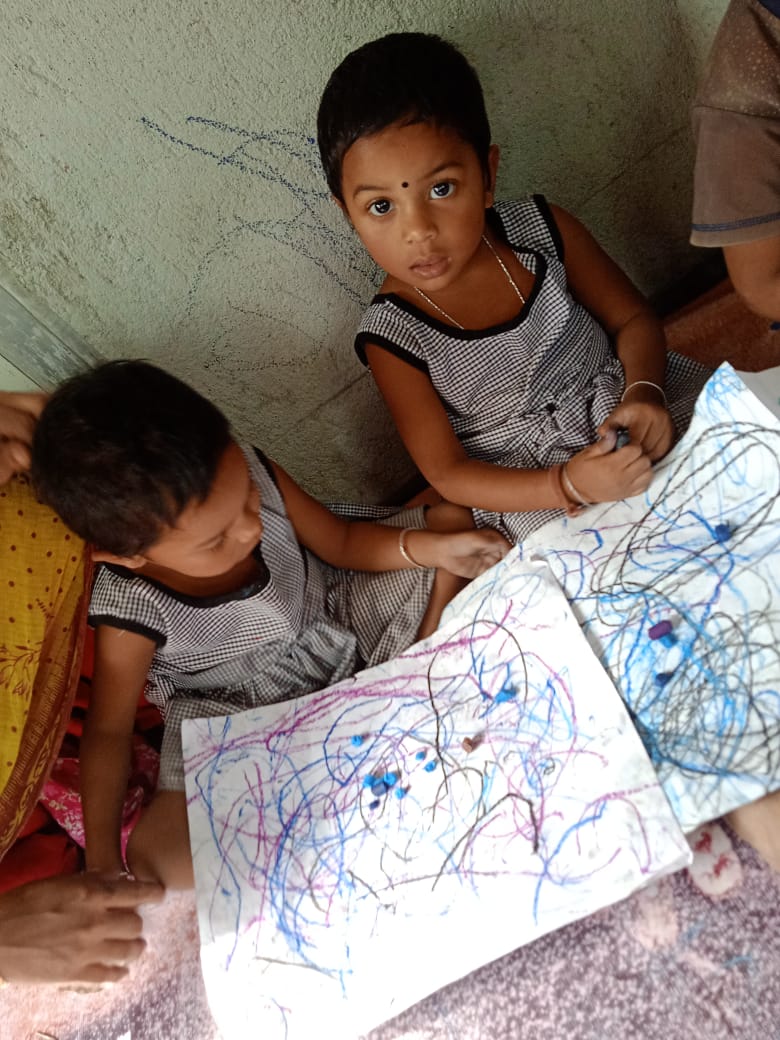 Drawing and creative expression during an AET art camp