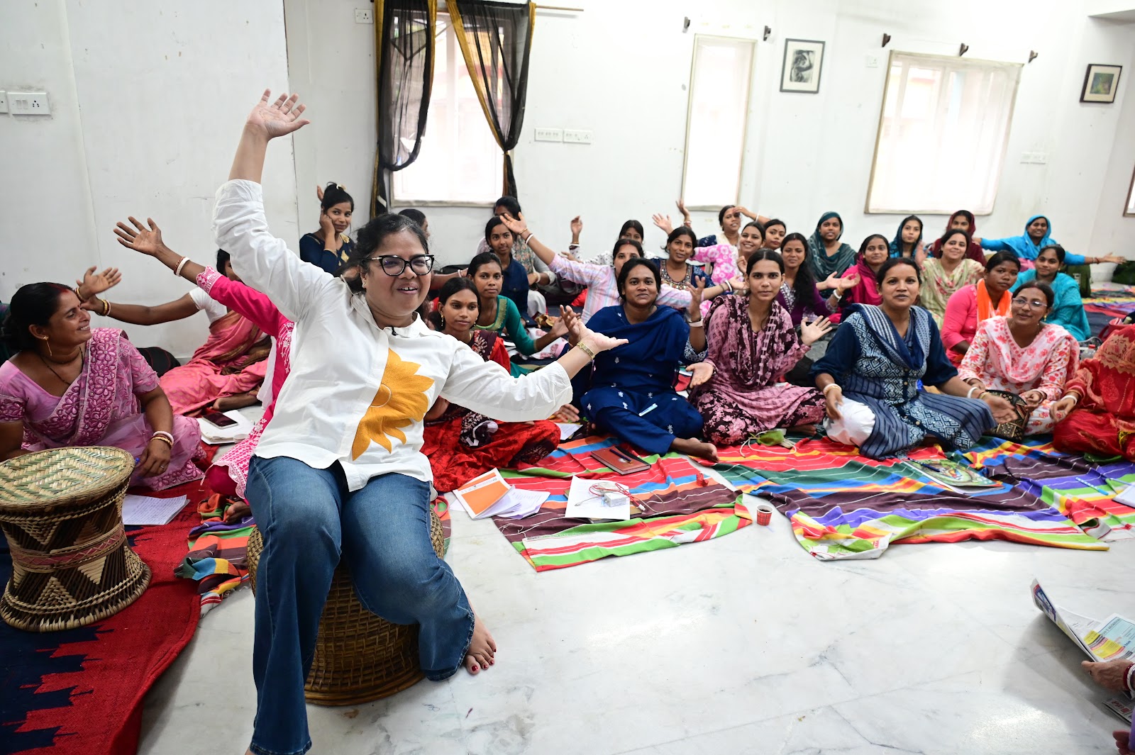 Interactive workshop moment with participants